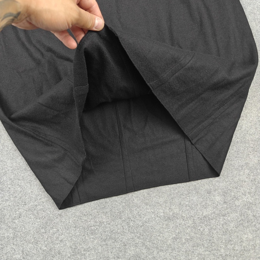 Eileen Fisher Skirt Womens Small Black Wool Knit Midi Pencil Pockets Zip Work - Picture 10 of 11